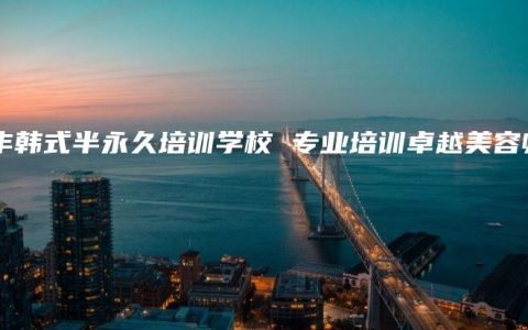 新丰韩式半永久培训学校 专业培训卓越美容师