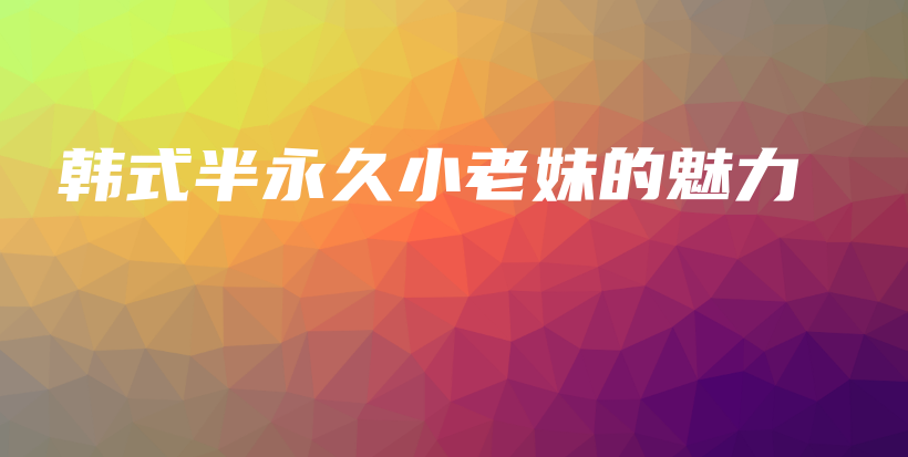 韩式半永久小老妹的魅力插图