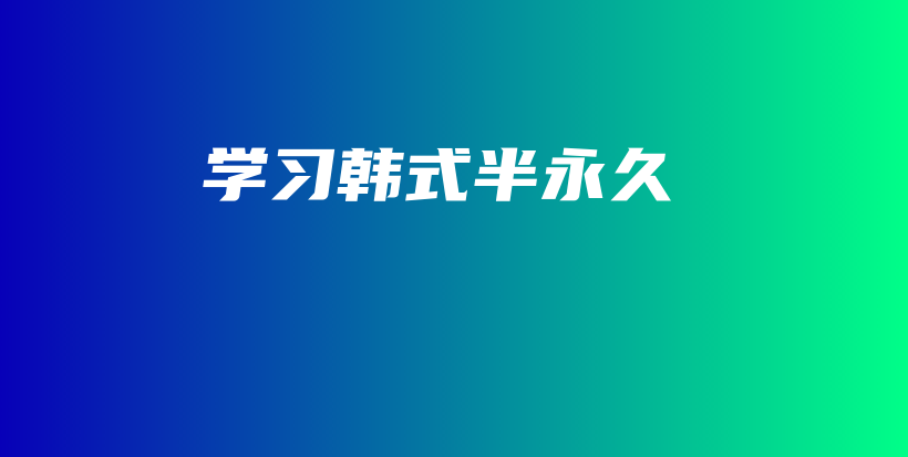 学习韩式半永久插图