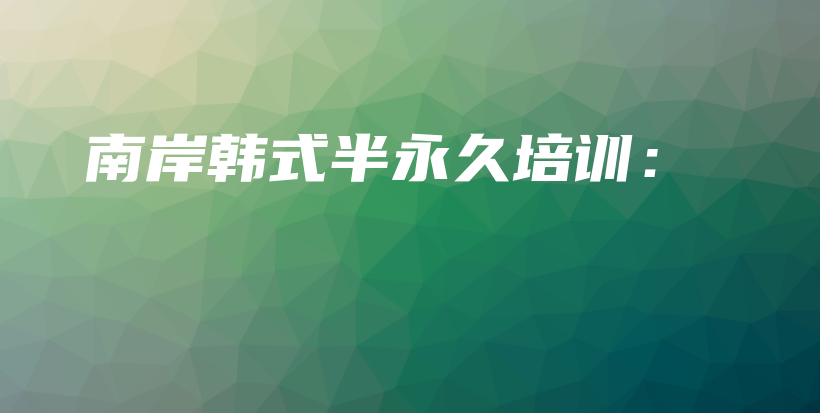 南岸韩式半永久培训：插图
