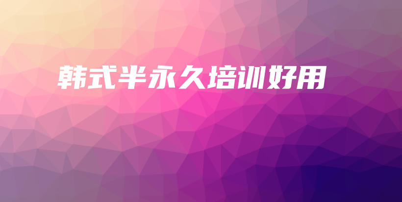 韩式半永久培训好用插图