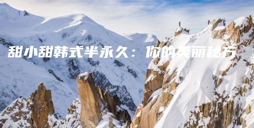 甜小甜韩式半永久：你的美丽秘方插图