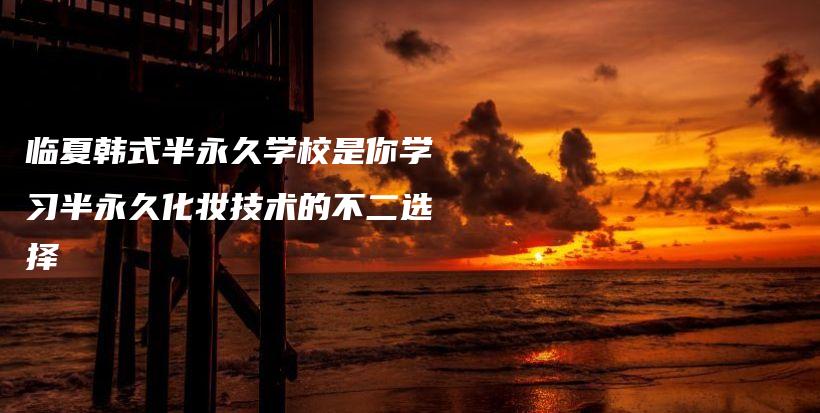 临夏韩式半永久学校是你学习半永久化妆技术的不二选择插图