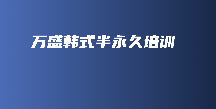 万盛韩式半永久培训插图