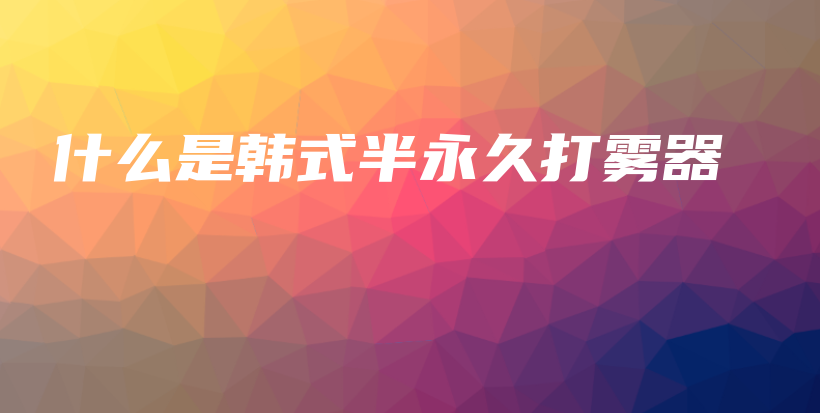 什么是韩式半永久打雾器插图