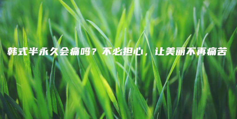 韩式半永久会痛吗？不必担心，让美丽不再痛苦插图