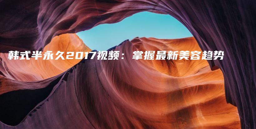 韩式半永久2017视频：掌握最新美容趋势插图