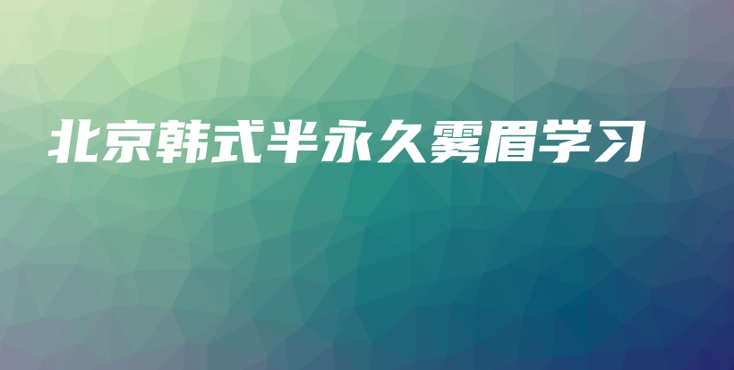 北京韩式半永久雾眉学习插图