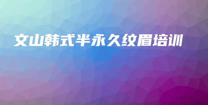 文山韩式半永久纹眉培训插图