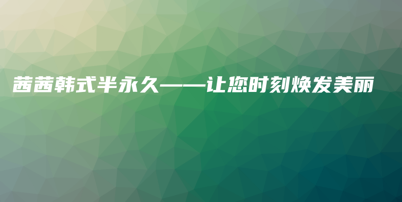 茜茜韩式半永久——让您时刻焕发美丽插图