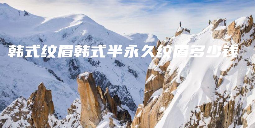韩式纹眉韩式半永久纹眉多少钱插图