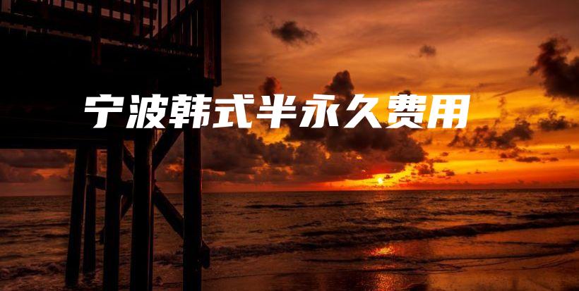 宁波韩式半永久费用插图