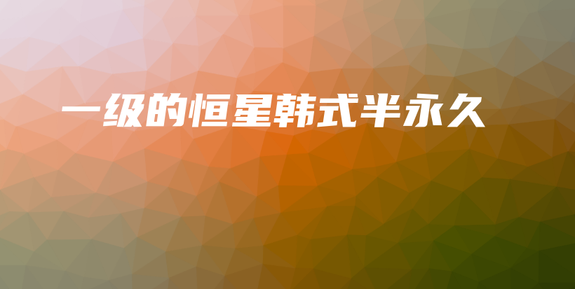 一级的恒星韩式半永久插图