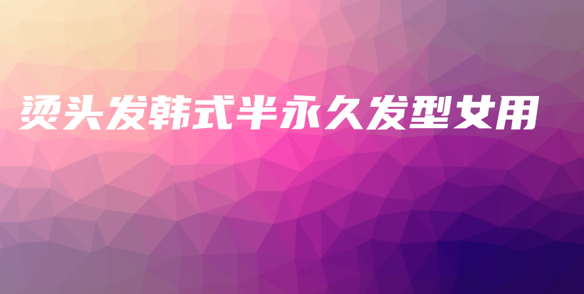 烫头发韩式半永久发型女用插图