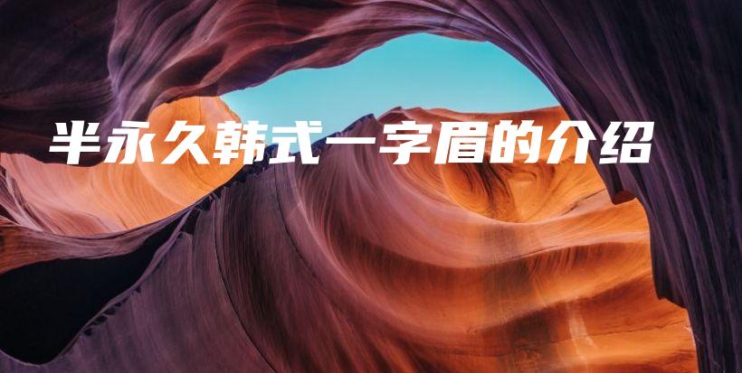 半永久韩式一字眉的介绍插图