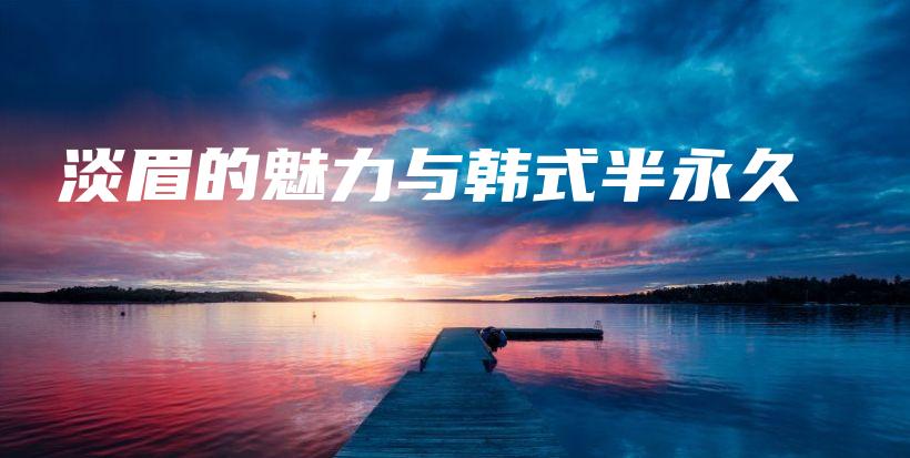 淡眉的魅力与韩式半永久插图