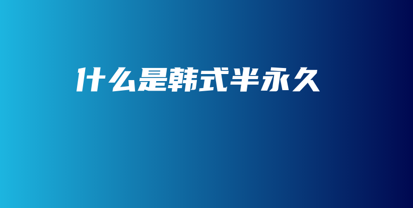 什么是韩式半永久插图