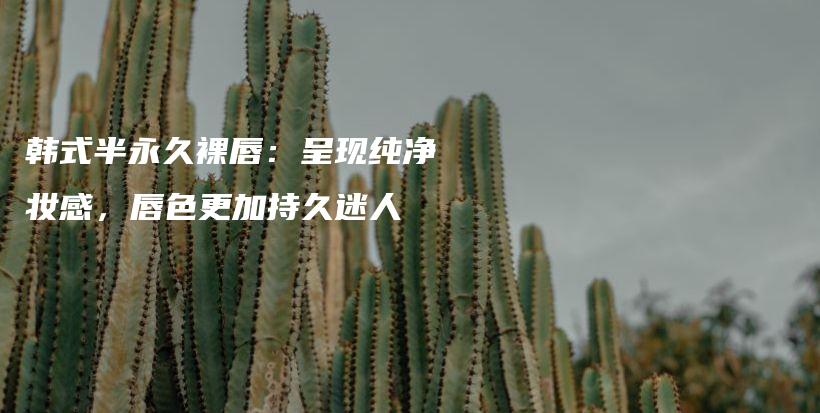 韩式半永久裸唇：呈现纯净妆感，唇色更加持久迷人插图