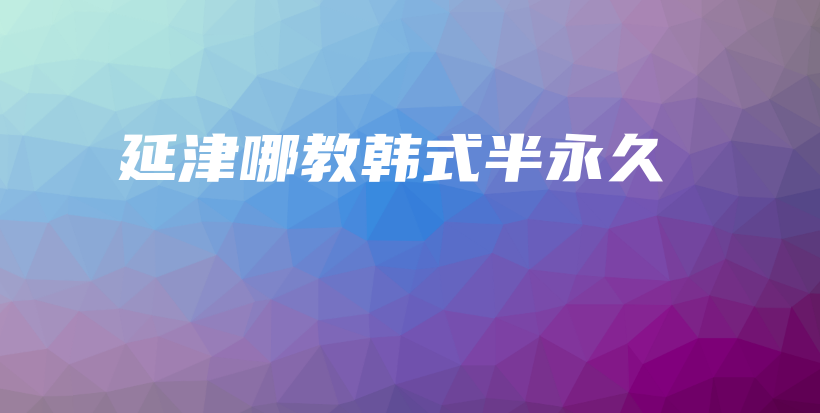 延津哪教韩式半永久插图