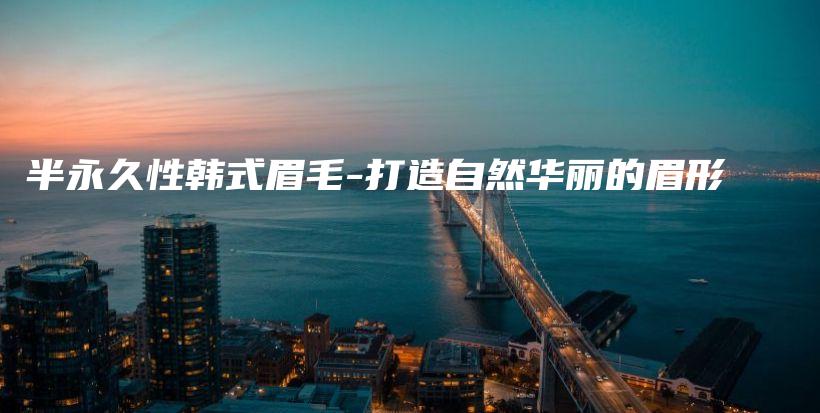 半永久性韩式眉毛-打造自然华丽的眉形插图