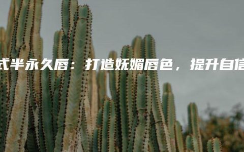 韩式半永久唇：打造妩媚唇色，提升自信