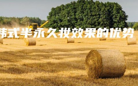 韩式半永久妆效果的优势