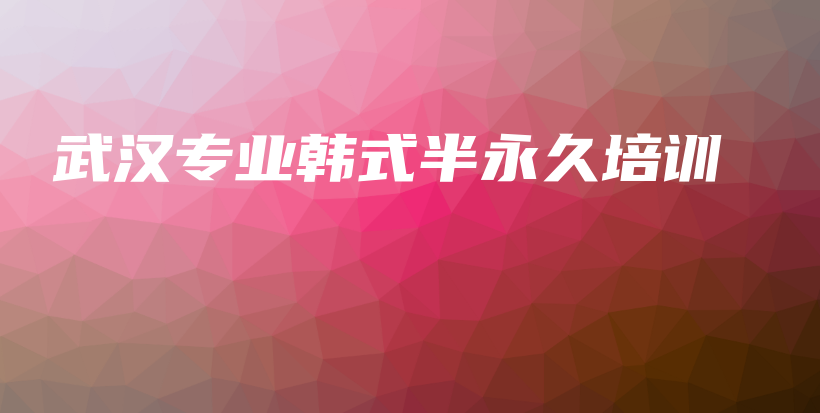 武汉专业韩式半永久培训插图