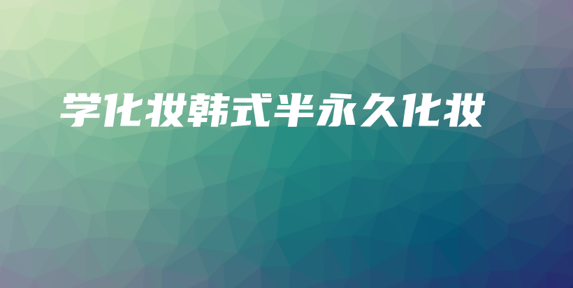 学化妆韩式半永久化妆插图