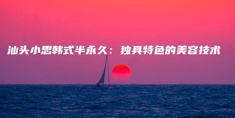 汕头小思韩式半永久：独具特色的美容技术插图
