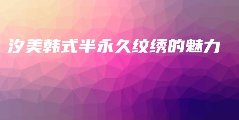 汐美韩式半永久纹绣的魅力插图