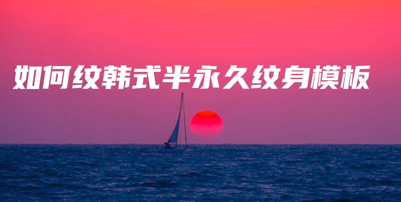 如何纹韩式半永久纹身模板插图