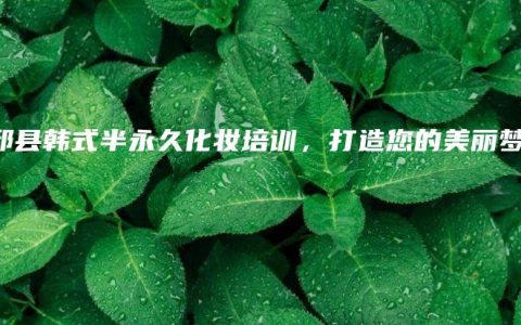 霍邱县韩式半永久化妆培训，打造您的美丽梦想