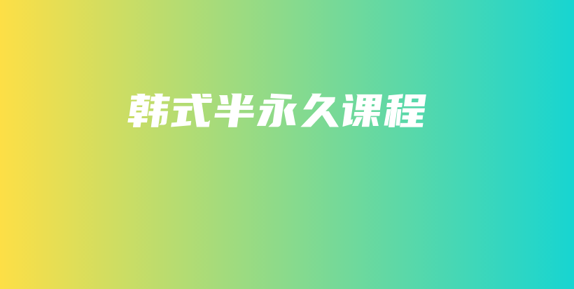 韩式半永久课程插图
