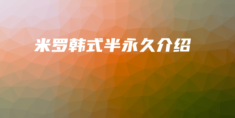 米罗韩式半永久介绍插图