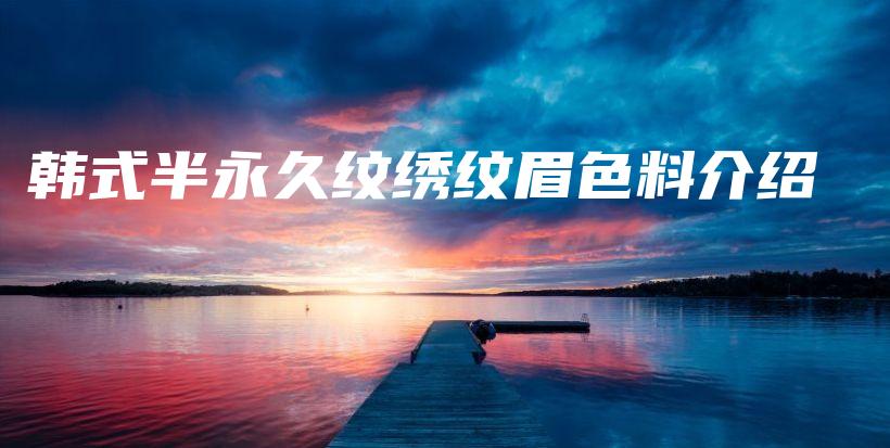 韩式半永久纹绣纹眉色料介绍插图