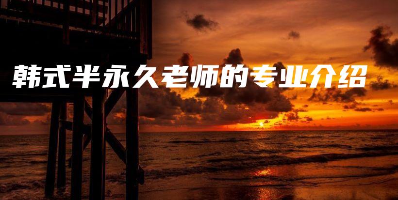 韩式半永久老师的专业介绍插图