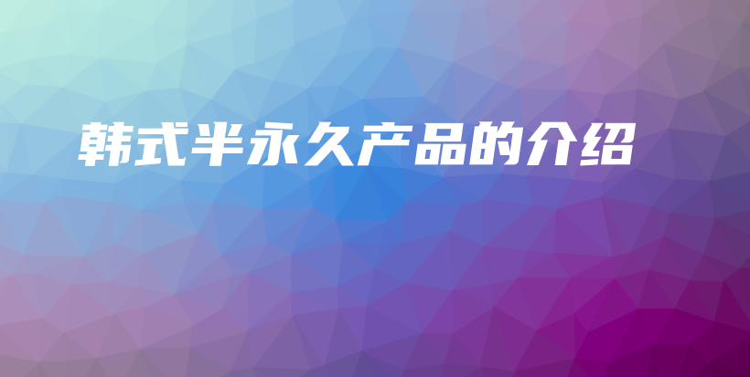 韩式半永久产品的介绍插图