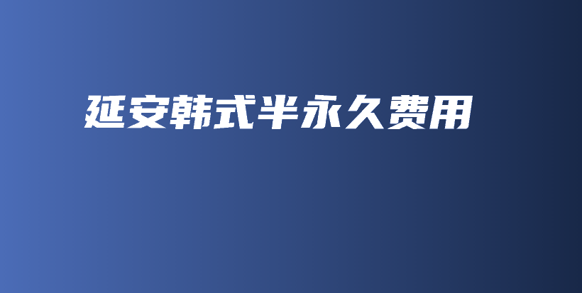 延安韩式半永久费用插图