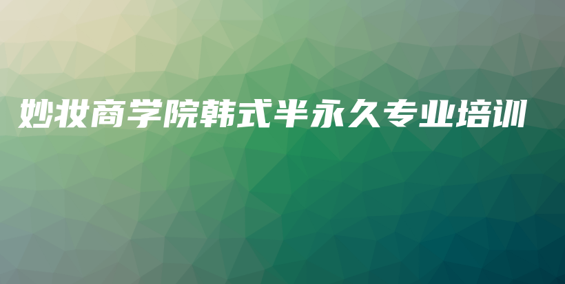 妙妆商学院韩式半永久专业培训插图