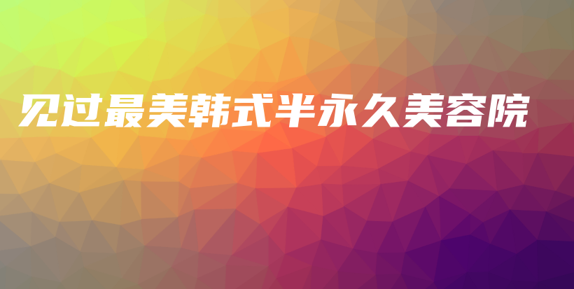 见过最美韩式半永久美容院插图