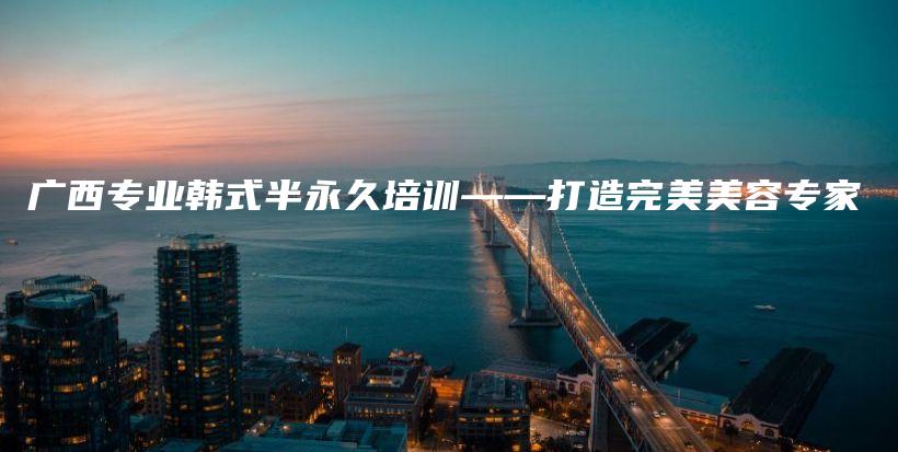 广西专业韩式半永久培训——打造完美美容专家插图