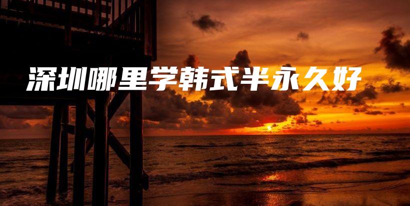 深圳哪里学韩式半永久好插图