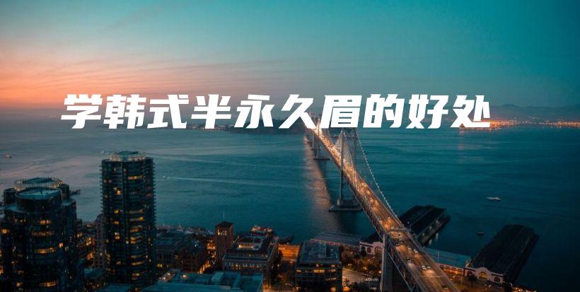 学韩式半永久眉的好处插图
