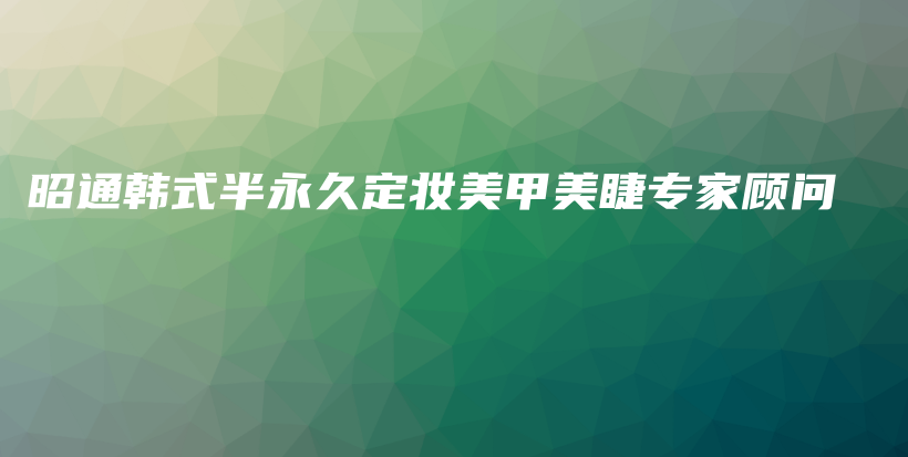 昭通韩式半永久定妆美甲美睫专家顾问插图