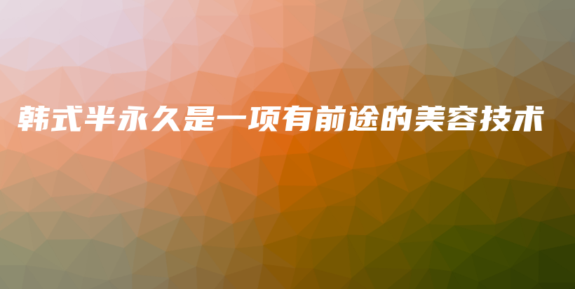 韩式半永久是一项有前途的美容技术插图