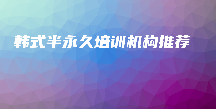 韩式半永久培训机构推荐插图