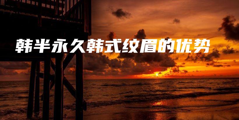 韩半永久韩式纹眉的优势插图