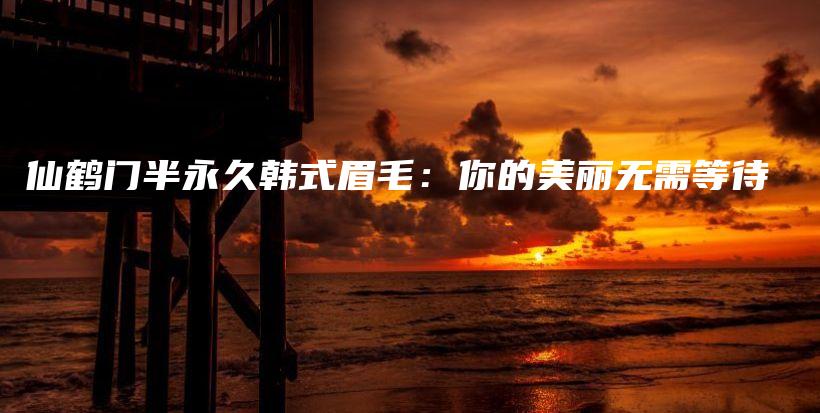 仙鹤门半永久韩式眉毛：你的美丽无需等待插图