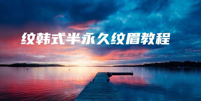 纹韩式半永久纹眉教程插图