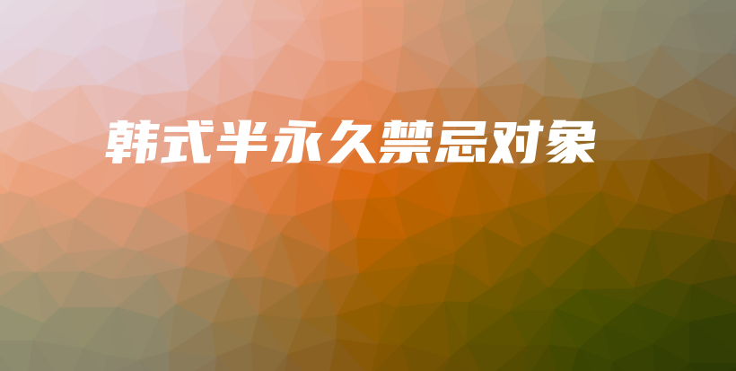 韩式半永久禁忌对象插图